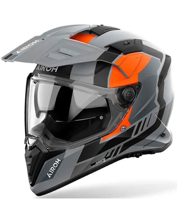 CASCO AIROH BANDIT HORN ORANGE MATT