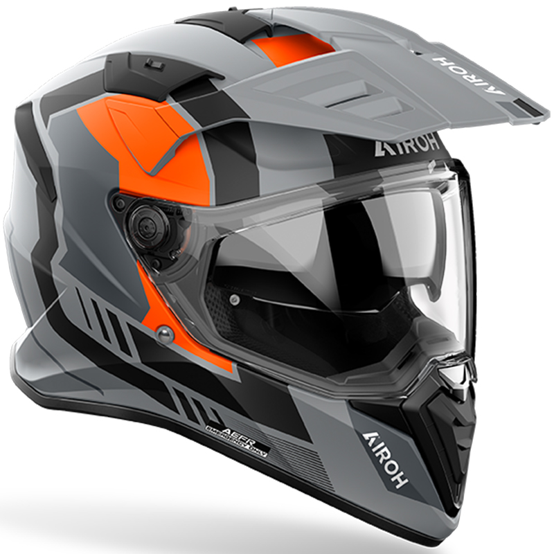 CASCO AIROH BADX-X HORN ORANGE MATT | Cascos Adventure de moto | %brands%