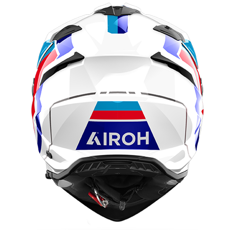 CASCO AIROH BADX-X HORN WHITE GLOSS | Cascos Adventure de moto | %brands%