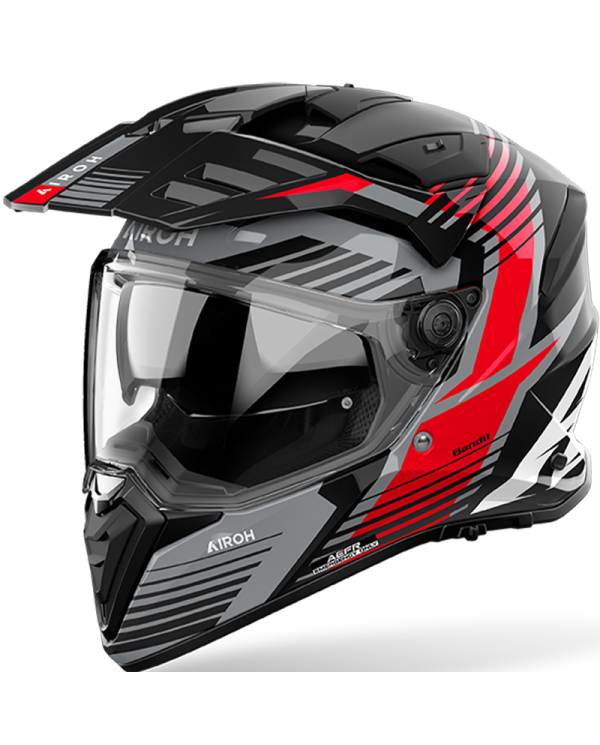 CASCO AIROH BANDIT SPICY RED GLOSS