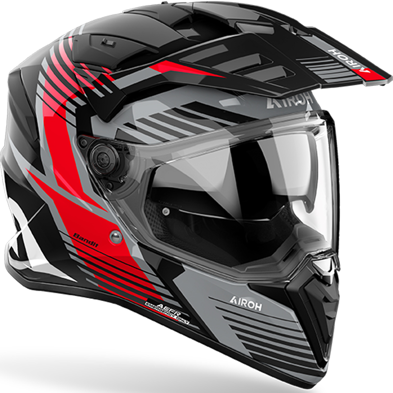 CASCO AIROH BANDIT SPICY RED GLOSS