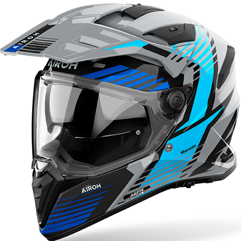 CASCO AIROH BANDIT SPICY BLUE GLOSS