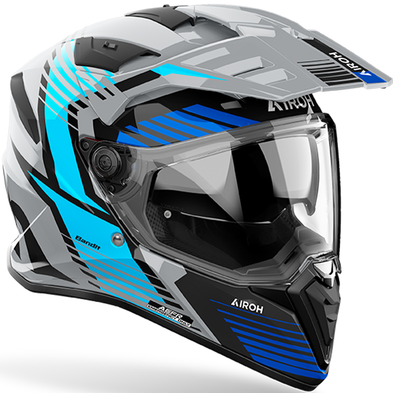 CASCO AIROH BADX-X SPICY BLUE GLOSS | Cascos Adventure de moto | %brands%