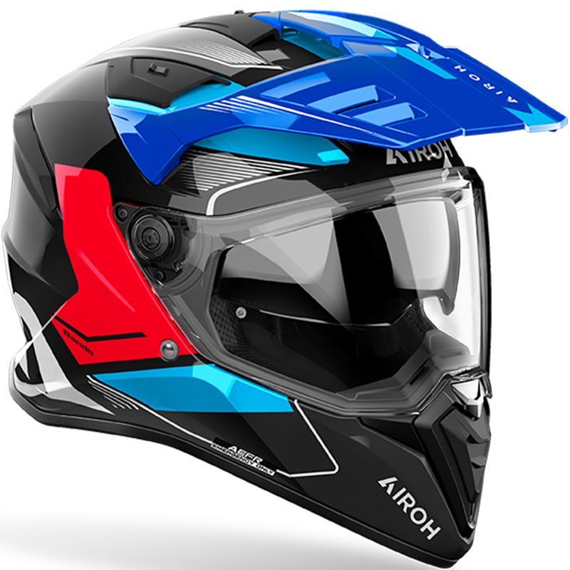 CASCO AIROH BADX-X TUNE BLUE/RED GLOSS | Cascos Adventure de moto | %brands%