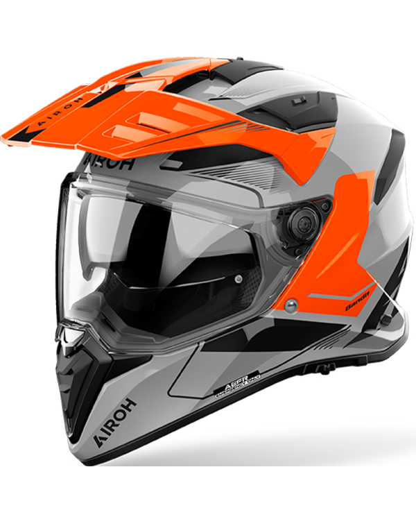 CASCO AIROH BADX-X TUNE ORANGE GLOSS | Cascos Adventure de moto | %brands%