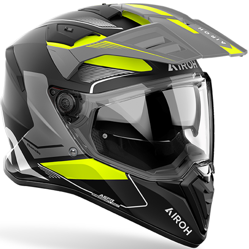 CASCO AIROH BADX-X TUNE YELLOW MATT | Cascos Adventure de moto | %brands%