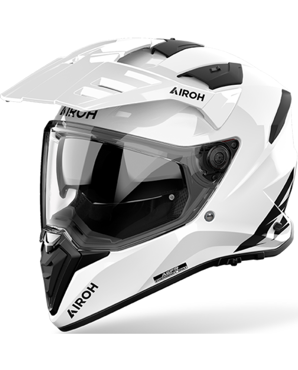 CASCO AIROH BADX-X WHITE GLOSS | Cascos Adventure de moto | %brands%