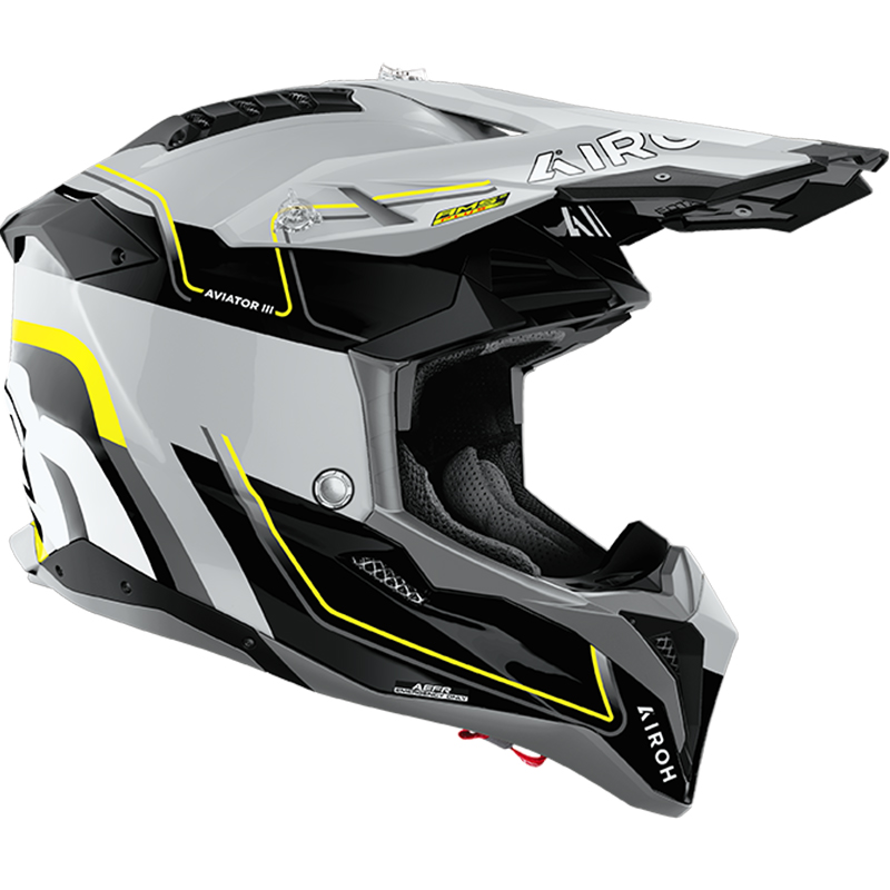 CASCO AIROH AVIATOR 3 CARBONO LEADER YELLOW GLOSS
