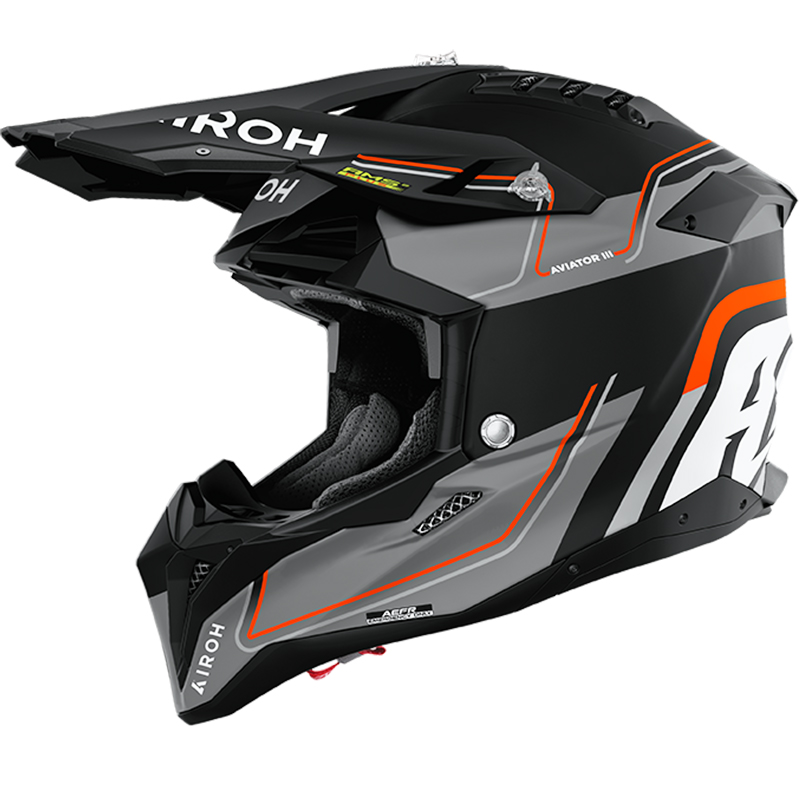 CASCO AIROH AVIATOR 3 CARBONO LEADER ORANGE MATT