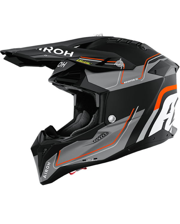 CASCO AIROH AVIATOR 3 CARBONO LEADER ORANGE MATT