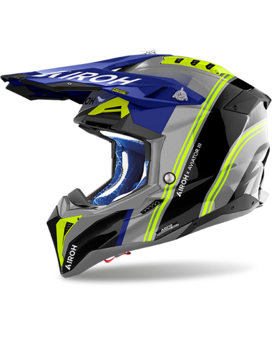 CASCO AIROH AVIATOR 3 HIMA BLUE GLOSS