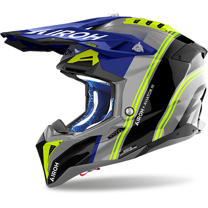 CASCO AIROH AVIATOR 3 HIMA BLUE GLOSS