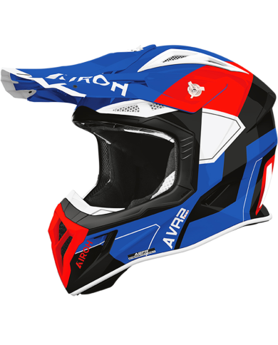 CASCO AIROH AVIATOR ACE 2 SHIELD BLUE/RED GLOSS