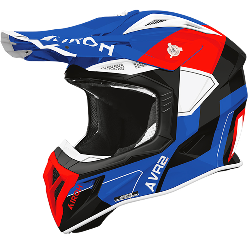 CASCO AIROH AVIATOR ACE 2 SHIELD BLUE/RED GLOSS