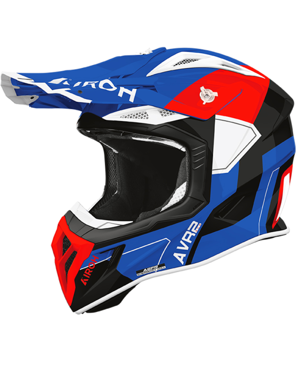 CASCO AIROH AVIATOR ACE 2 SHIELD BLUE/RED GLOSS