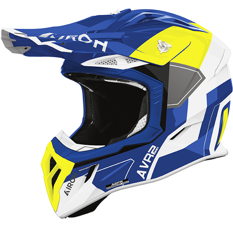 CASCO AIROH AVIATOR ACE 2 SHIELD BLUE/YELLOW GLOSS