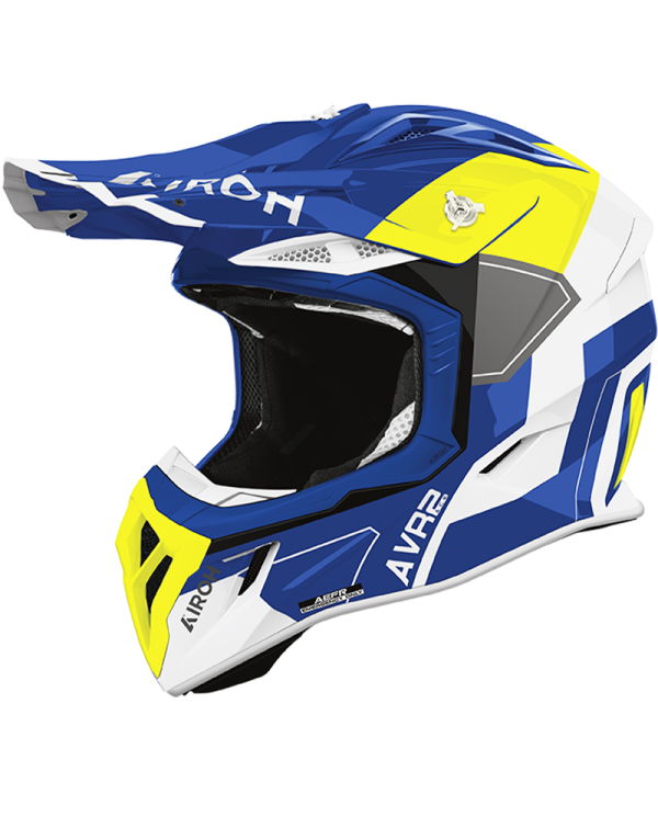 CASCO AIROH AVIATOR ACE 2 SHIELD BLUE/YELLOW GLOSS