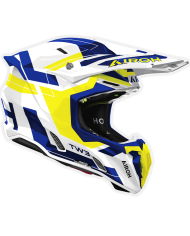 CASCO AIROH TWIST 3 DYNASTY BLUE/YELLOW GLOSS