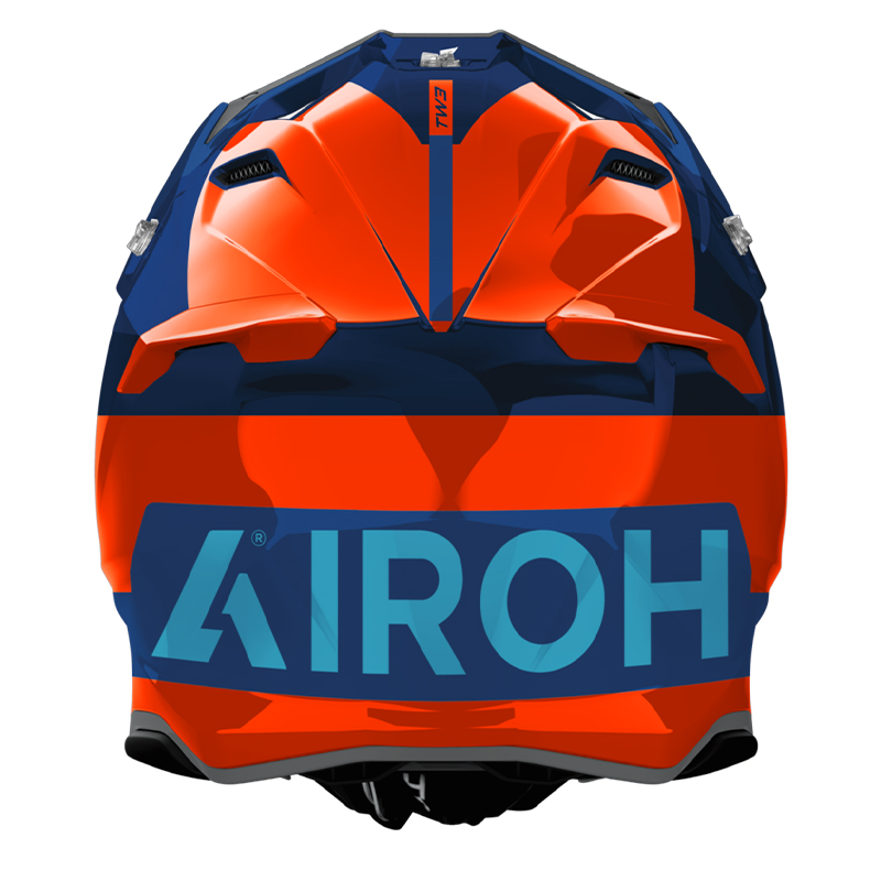 CASCO AIROH TWIST 3 FANCY ORANGE/BLUE GLOSS