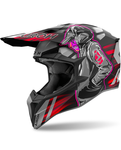 CASCO AIROH WRAAAP CYBER RED MATT