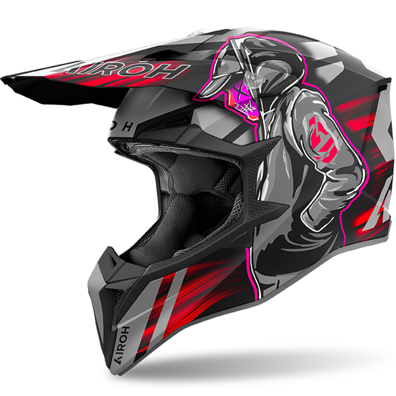 CASCO AIROH WRAAAP CYBER RED MATT
