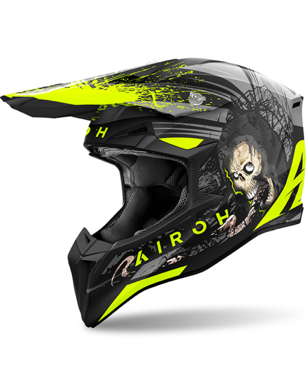 CASCO AIROH WRAAAP DARKNESS MATT