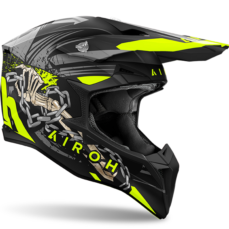 CASCO AIROH WRAAAP DARKNESS MATT
