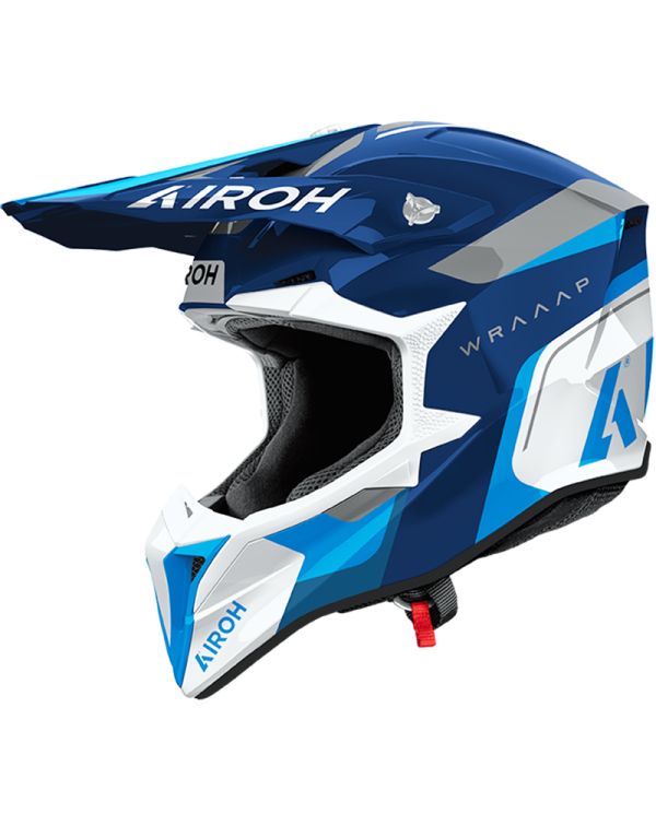 CASCO AIROH WRAAAP CONQUER BLUE GLOSS