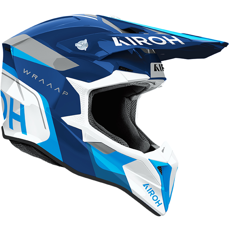 CASCO AIROH WRAAAP CONQUER BLUE GLOSS