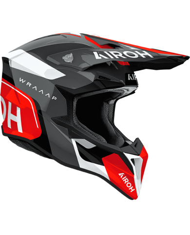CASCO AIROH WRAAAP CONQUER RED GLOSS