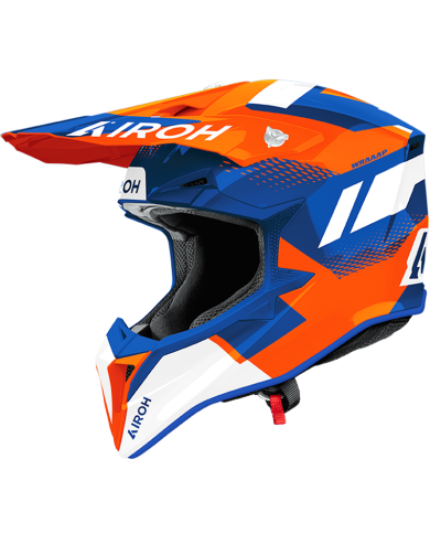 CASCO AIROH WRAAAP VISION ORANGE/BLUE GLOSS