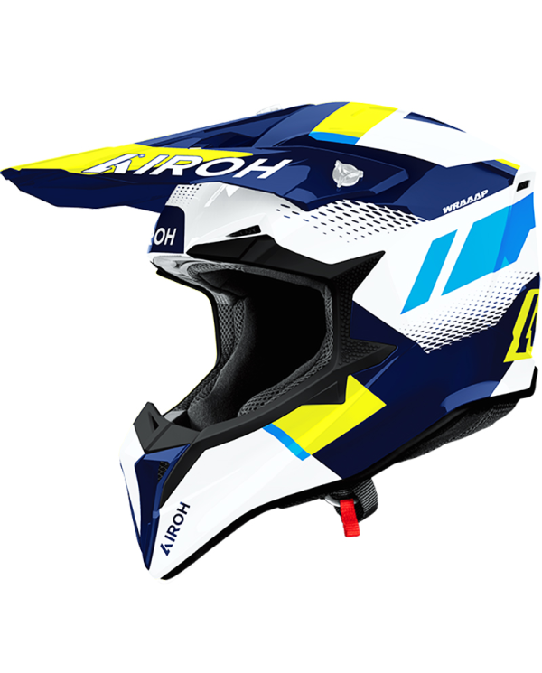CASCO AIROH WRAAAP VISION YELLOW/BLUE GLOSS