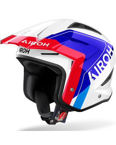 CASCO AIROH TRR II HUNT CARBON BLUE/RED GLOSS