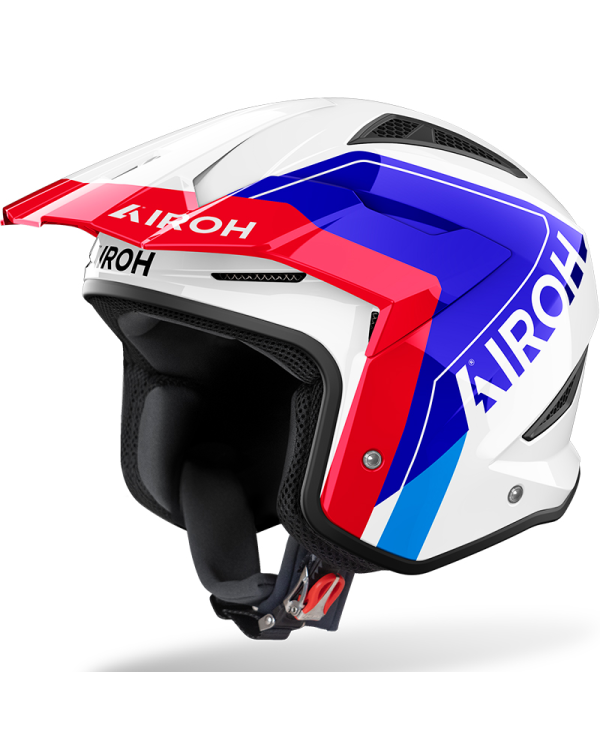 CASCO AIROH TRR II HUNT CARBON BLUE/RED GLOSS