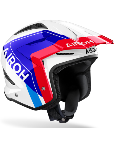 CASCO AIROH TRR II HUNT CARBON BLUE/RED GLOSS