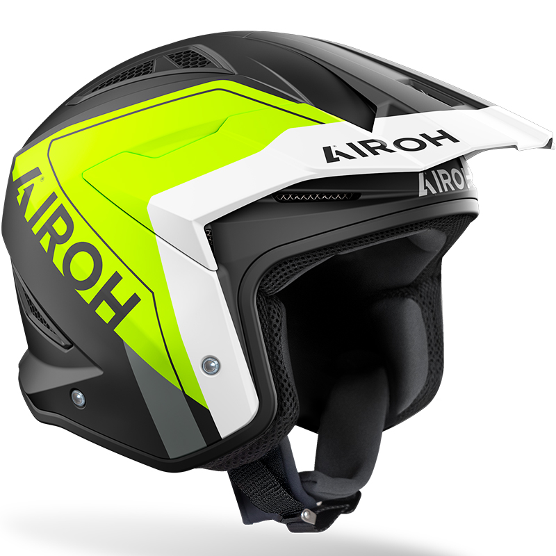 CASCO AIROH TRR II HUNT CARBONO YELLOW MATT