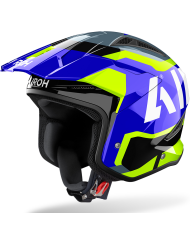 CASCO AIROH TRR II JUPITER CARBONO BLUE/YELLOW GLOSS