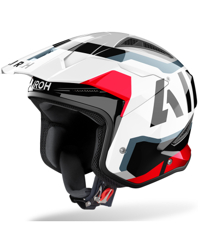 CASCO AIROH TRR II JUPITER CARBONO RED GLOSS