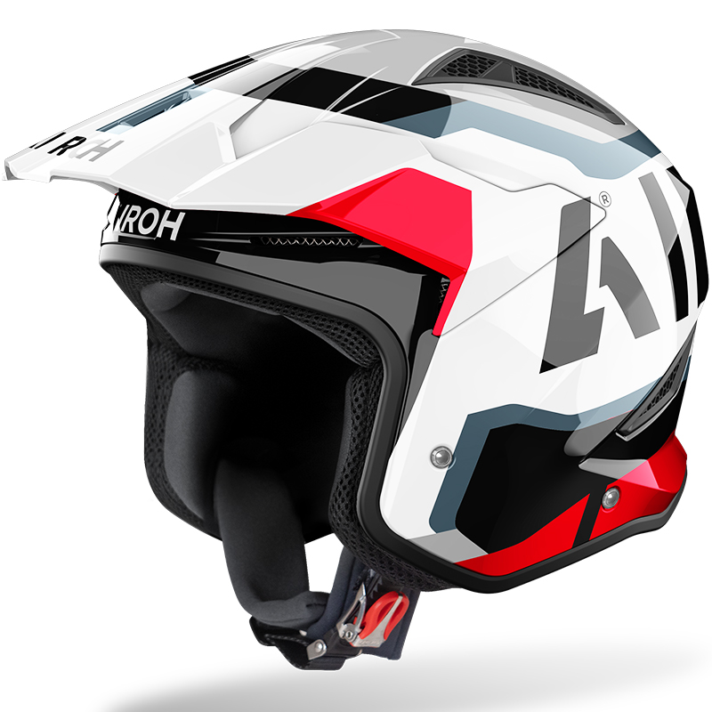 CASCO AIROH TRR II JUPITER CARBONO RED GLOSS