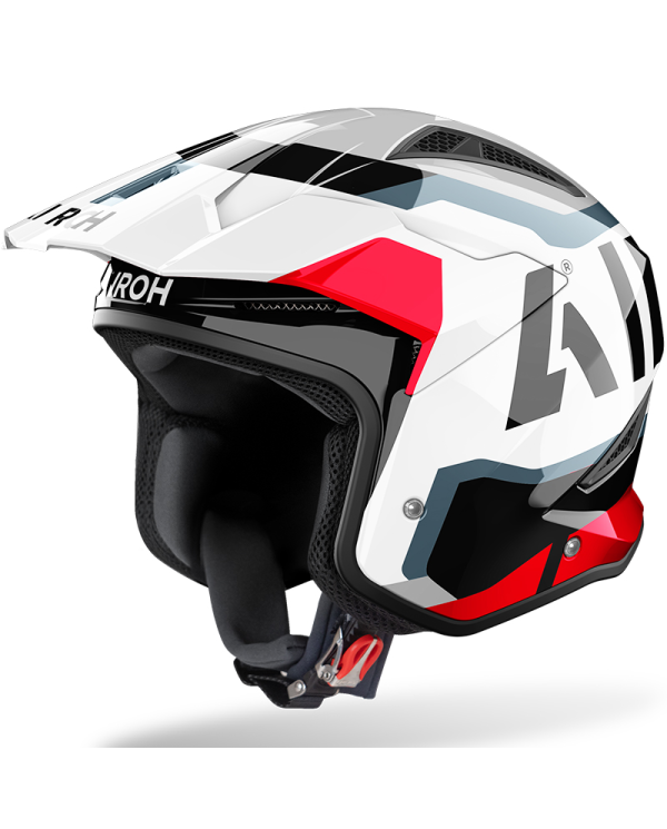 CASCO AIROH TRR II JUPITER CARBONO RED GLOSS