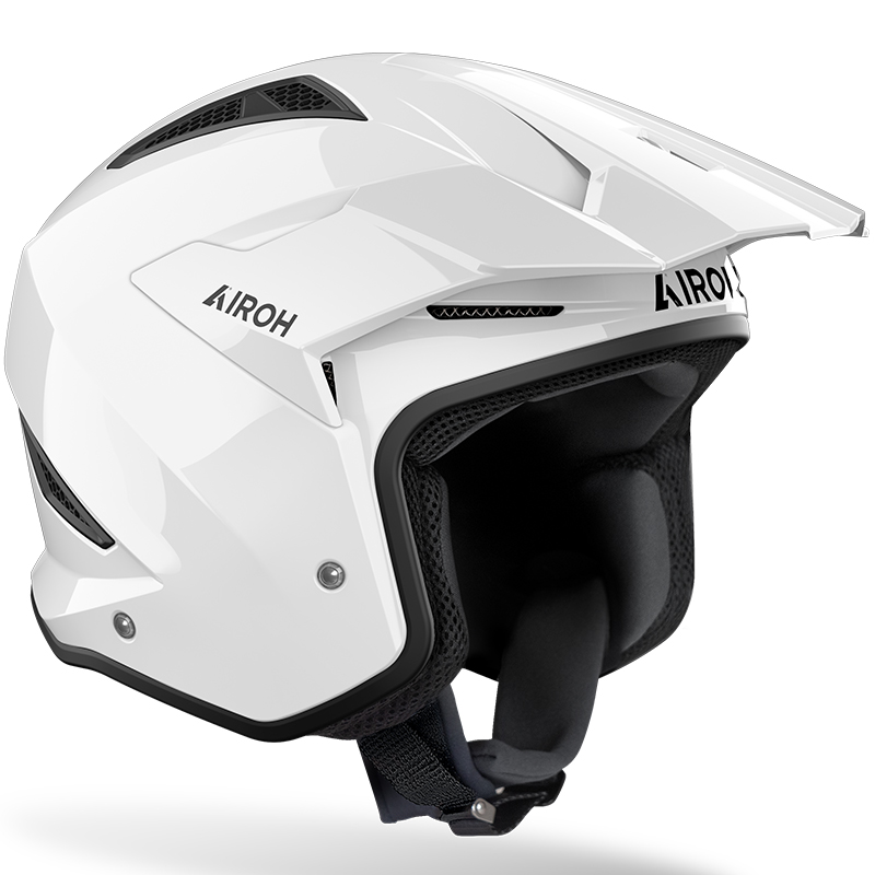 CASCO AIROH TRR II CARBONO WHITE GLOSS