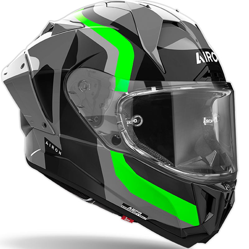CASCO AIROH GP800 COMPETITION GREEN FLUO GLOSS