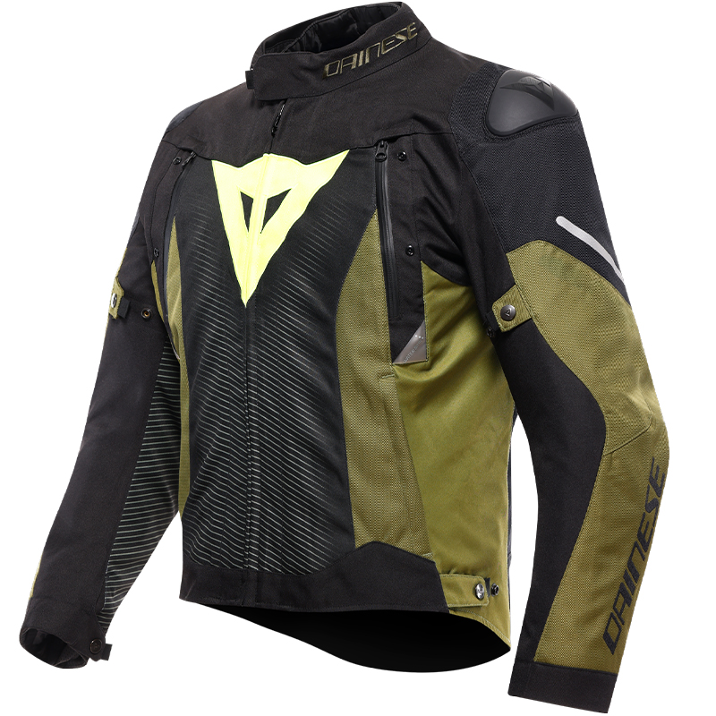 CHAQUETA DAINESE SUPER SPRINT D-DRY BLACK/GREEN/FLUO YELLOW