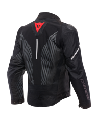 CHAQUETA DAINESE SUPER SPRINT D-DRY BLACK/BLACK/RED LAVA
