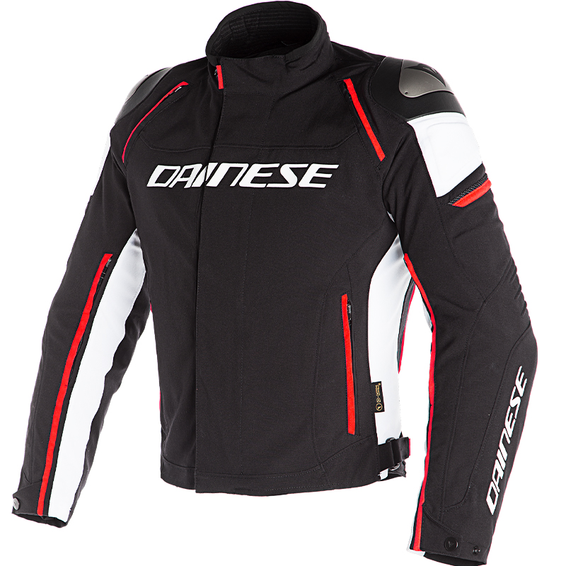 CHAQUETA DAINESE RACING 3 D-DRY NEGRO/BLANCO/ROJO FLUOR