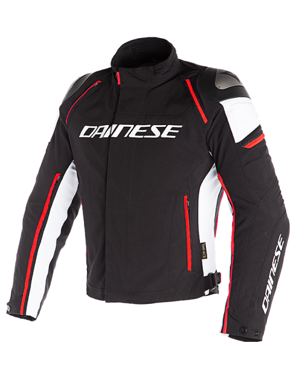 CHAQUETA DAINESE RACING 3 D-DRY NEW BLACK/WHITE/RED FLUO
