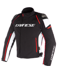 CHAQUETA DAINESE RACING 3 D-DRY NEW BLACK/WHITE/RED FLUO