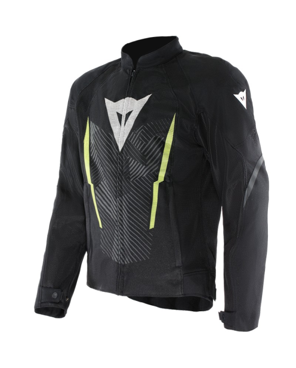 CHAQUETA DAINESE HEROSPHERE AIR TEX NEW JACKET NEGRO/BLANCO/AMARILLO FLUOR