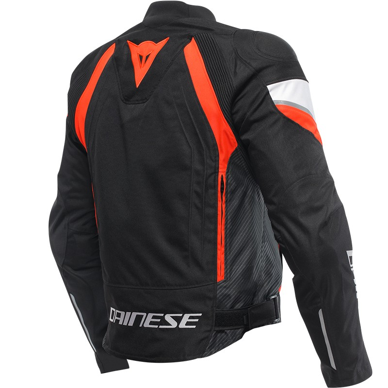 CHAQUETA DAINESE AVRO 5 TEX BLACK/RED FLUO/WHITE