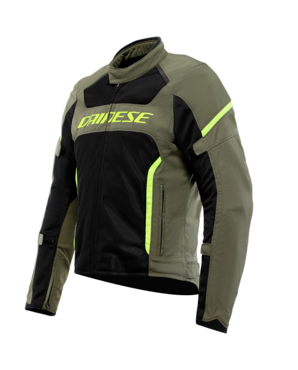 CHAQUETA DAINESE AIR-FRAME 3 TEX NEW ARMY GREEN/BLACK/FLUO YELLOW